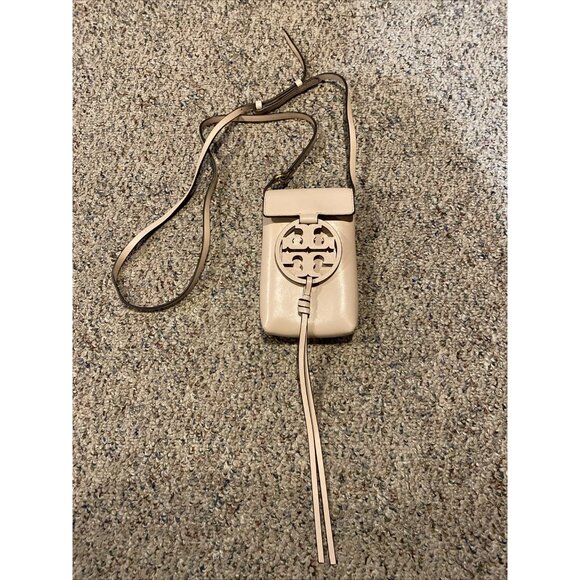 Tory Burch Miller Leather Smartphone Crossbody Purse - Picture 1 of 7